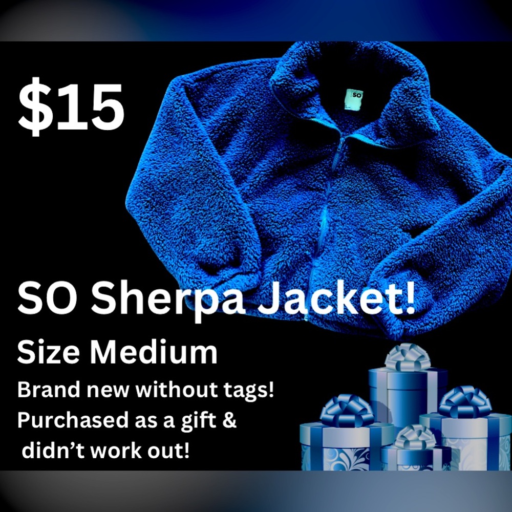 BRAND NEW Size Medium SO Sherpa Jacket